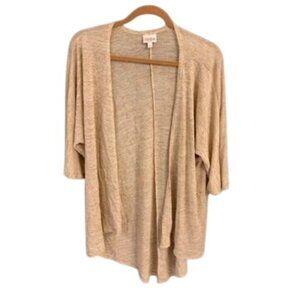 LuLaRoe Beige Lightweight Open-Front Cardigan Size Small